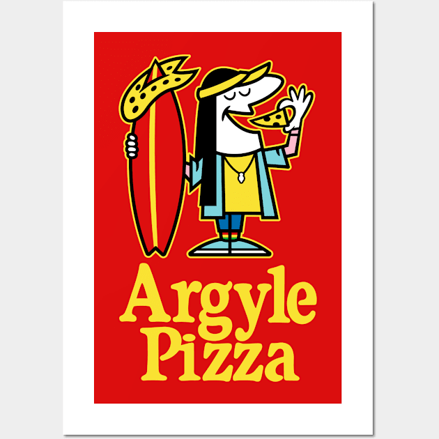 Argyle Pizza - Red Shirt Wall Art by demonigote